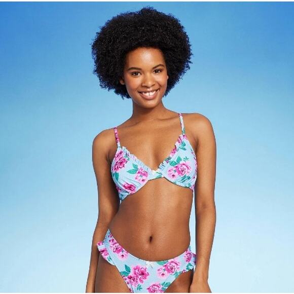 Wild Fable XXS (00) Bikini Floral NWT - Picture 1 of 10
